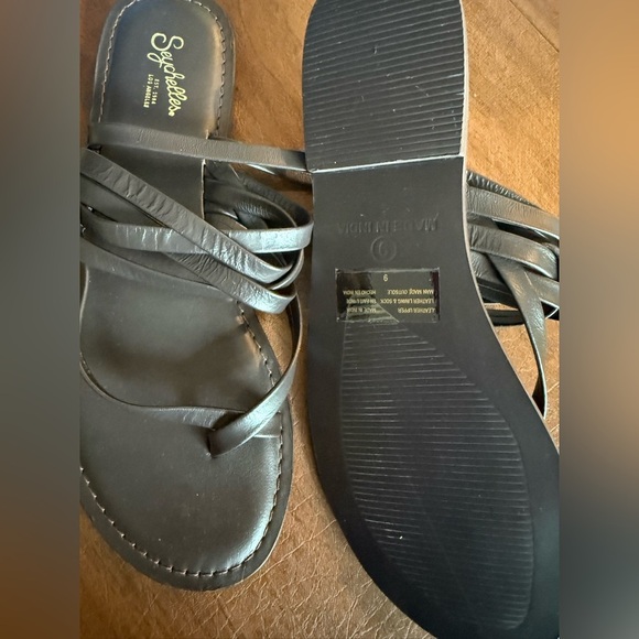 NWOT Seychelles from J.Jill Dark Espresso Brown Strappy Sandals SZ 9 - Picture 6 of 7